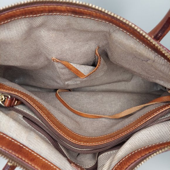 Dooney & Bourke Brown Tweed with Leather Accent Purse - Picture 10 of 12